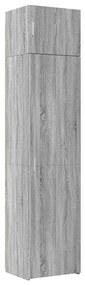 3281306 vidaXL Тесен шкаф, сив сонома, 50x42,5x225 см, инженерно дърво
