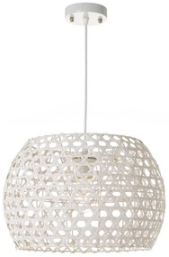 Кремаво висящо осветително тяло с бамбуков абажур ø 35 cm – Casa Selección