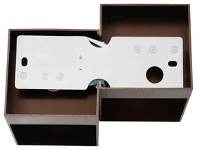 Модерна стенна лампа тъмен бронз 2 светлини - Transfer Double