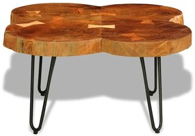242444 vidaXL Маса за кафе от 4 ствола, 35 см, акация масив