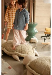 Зелен/кремав детски пуф Mrs. Turtle – Lorena Canals