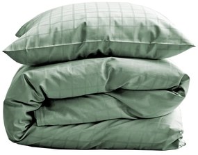 Светлозелено дамасково спално бельо за единично легло 140x200 cm Clear - Södahl