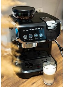 Еспресо машина за мляно кафе и капсули 8 в 1 Oliver Voltz OV51171L8M, 2672W, 2 л, 5 адаптера, 19 bar, Вградена кафемелачка, Черен