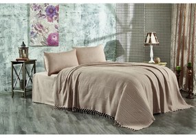 Кафява памучна покривка за двойно легло 220x240 cm Lotus - Mijolnir