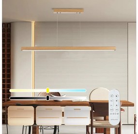 Brilagi - LED димируем полилей на кабел OAK SMART LED/30W/230V Wi-Fi Tuya дъб + дистанционно