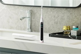 Електрическа четка за зъби Oclean X Lite Set, 72000 об/мин, 5 режима, Smart, Тъчскрийн, До 40 дни автономия, Отчитане на почистените зони, +Калъф, Светлосив