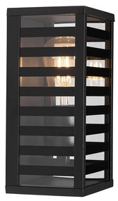 Модерна външна стенна лампа черна 26 см IP44 - Reims