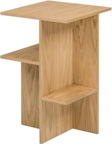 Нощно шкафче от декор от дъб с рафтове в естествен цвят Atik – noo.ma