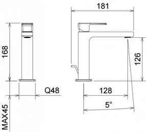 Кран за тоалетна LaTorre Profili