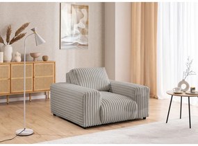 Светлосиво кресло от рипсено кадифе Justin – Ropez