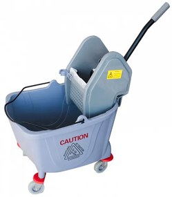 Единична количка за почистване с преса сива 36л. 39x64x86cм. 028AL GX