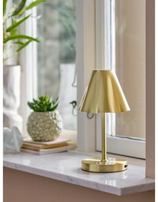 LED настолна лампа в месингов цвят с метален абажур (височина 28 cm) Lianna – Bloomingville