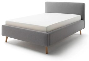 Сиво двойно легло с решетка и място за съхранение , 140 x 200 cm Mattis - Meise Möbel