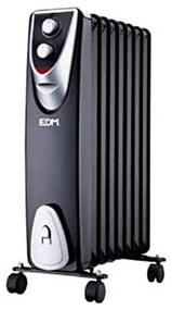 Pадиатор EDM Black Edition Черен/Сив 1500 W