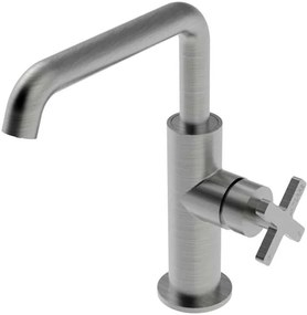 Смесител за умивалник с клапан Clic-Clac Elle Cross La Torre-инокс