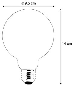 Комплект от 5 интелигентни LED крушки E27 G95 4.5W 470lm 2700-6500K