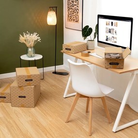 Комплект от 2 бежови кутии за съхранение Teddy, 42 x 30 cm - Compactor