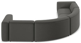 Сив кадифен ъглов диван Ekahi – Makamii