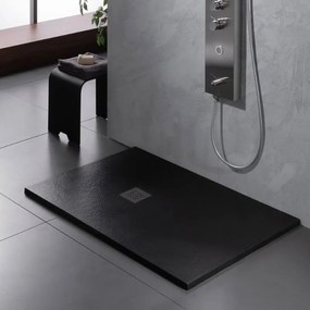 Душ правоъгълник - Sirene Slate-Черен - Mat-120 x 80 см.