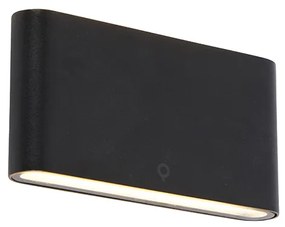 Модерна външна стенна лампа черна 17,5 см с LED IP65 - Batt