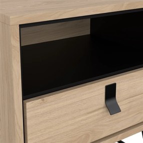 Нощно шкафче в дъбов декор в естествен цвят Ry - Tvilum