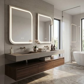 Огледало LED ZONE 80x60 BRUSH NICKEL