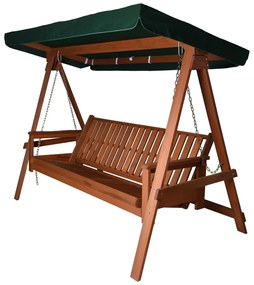 Зелена дървена градинска люлка Vegas Lux - Rojaplast