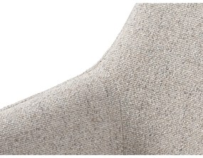 Светлосив тапициран трапезен стол с подлакътници Alma – Unique Furniture