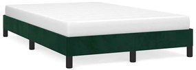 379505 vidaXL Рамка за легло без матрак, тъмнозелена, 120x190 см, кадифе