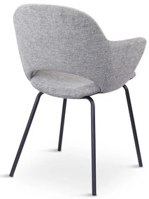 Светлосиви тапицирани трапезни столове в комплект 2 бр. Rowley – Unique Furniture