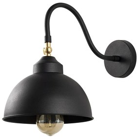 Черна метална стенна лампа Opviq lights Fotini - Opviq lights