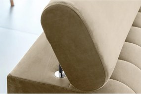 Светлокафяв кадифен разтегателен диван 261 cm Laurence – ELTAP