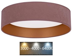 Brilagi - LED Плафон VELVET LED/24W/230V 3000/4000/6400K розов/златист