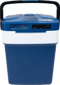 Преносим туристически USB хладилник 29 L, син, с дисплей