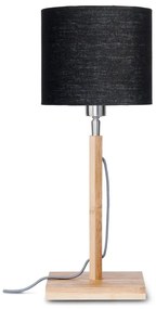 Настолна лампа с черен абажур и конструкция от бамбук Fuji - Good&amp;Mojo
