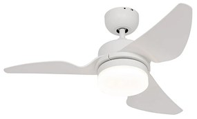 Вентилатор за таван бял 86.7cm вкл. LED димируем с дистанционно управление - Yuki