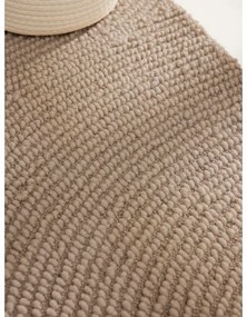 Бежов ръчно изработен вълнен кръгъл килим ø 200 cm Eleni Light Beige – Hanse Home