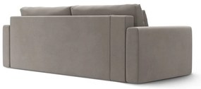Светлосив кадифен разтегателен диван с място за съхранение 238 cm Belfast – Cosmopolitan Design