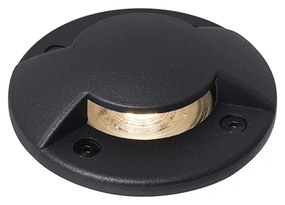 Модерно подово петно черно GU10 50mm 2-светлинен ефект IP65 - Cellar