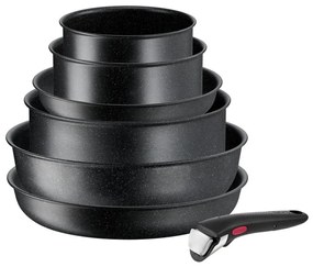 Tefal - Комплект готварски съдове 7 бр. INGENIO BLACK STONE