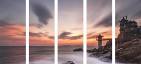 картини от 5 части – Прекрасен пейзаж край морето