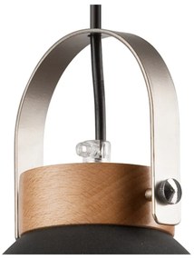 Черно висящо осветително тяло с метален абажур Danielle – LAMKUR