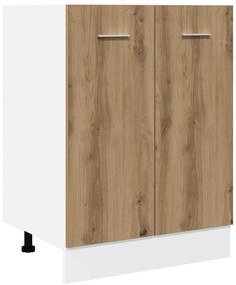 856075 vidaXL Долен шкаф "Lyon", дъб Artisan, 60x46x81,5 см, инженерно дърво
