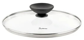 Дълбока тенджера Luigi Ferrero Prima FR-2245D, 22x13 см, 4.5 л, Незалепващо покритие с мраморен ефект, Индукция, Стъклен капак с отвор, Тъмносин