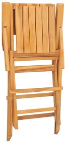 3155063 vidaXL Сгъваеми градински столове, 8 бр, 55x61x90 см, тик масив