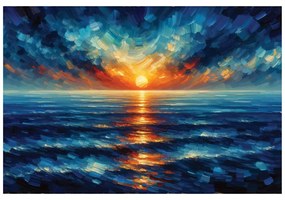 Самозалепващ фототапет – Драматичен залез над океана