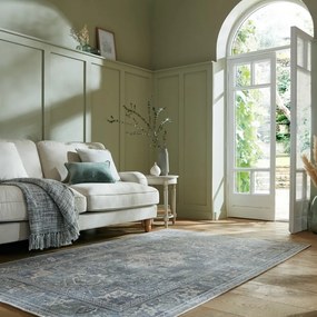 Зелен килим със смес от рециклирани влакна подходящ за пране 80x150 cm Windsor – Flair Rugs