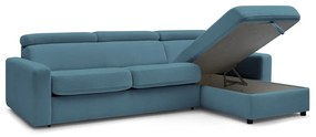 Син разтегателен ъглов диван (променлив) Monaco – Bobochic Paris