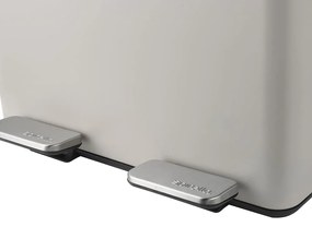 Кафяво-сиво стоманено кошче за боклук 2x20 l за рециклиране с педал Aliya – Spirella