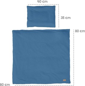 Синьо детско спално бельо за детско креватче 80x80 cm Seashells – Roba